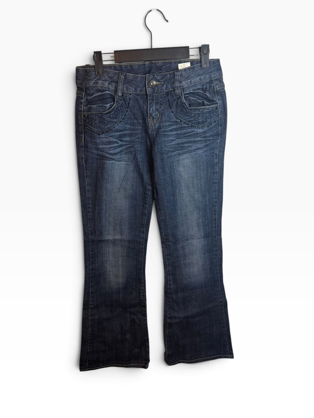 Vero Moda Dark Wash Y2K Embellished Flare Jeans
